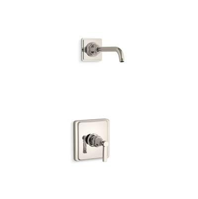 Kohler Pinstripe Pure Rite-Temp shower trim kit with lever handle, without showerhead - Vibrant Polished Nickel by Kohler
