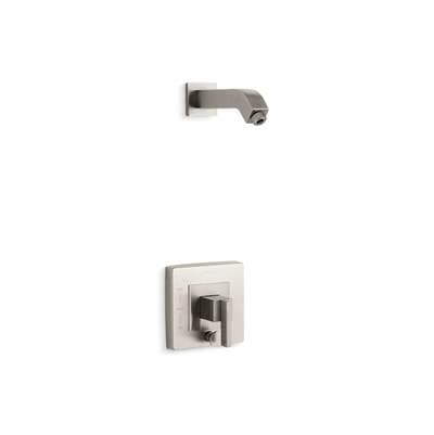 Kohler Loure Rite-Temp shower trim kit with push-button diverter, without showerhead - Vibrant Brushed Nickel