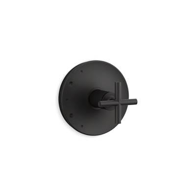 Kohler Purist Rite-Temp valve trim with cross handle - Matte Black by Kohler