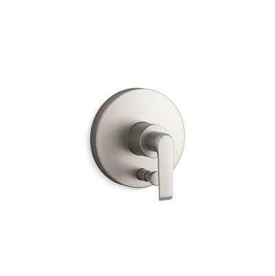 Avid Rite-Temp valve trim with push-button diverter - Vibrant Brushed Nickel by Kohler