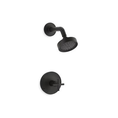 Kohler Purist Rite-Temp shower trim kit with cross handle, 1.75 gpm - Matte Black by Kohler