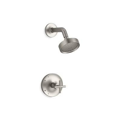 Kohler Purist Rite-Temp shower trim kit with cross handle, 1.75 gpm - Vibrant Brushed Nickel by Kohler