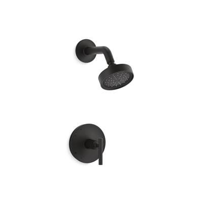 Kohler Purist Rite-Temp shower trim kit with lever handle, 1.75 gpm - Matte Black by Kohler