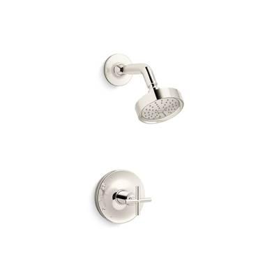 Kohler Purist Rite-Temp shower trim kit with cross handle, 1.75 gpm - Vibrant Polished Nickel by Kohler