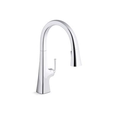 Graze Touchless pull-down kitchen sink faucet with KOHLER KonnectE and three-function sprayhead - Polished Chrome