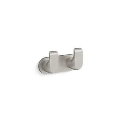 Avid Double robe hook - Vibrant Brushed Nickel by Kohler