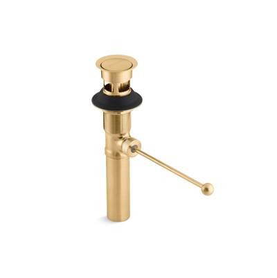 Kohler Premier pop-up drain, exposed, with overflow - Vibrant Brushed Moderne Brass by Kohler
