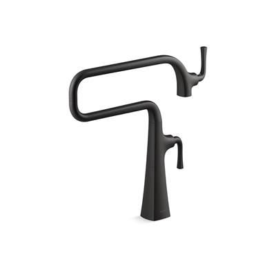Graze Deck-mount pot filler - Matte Black