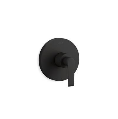 Avid Rite-Temp valve trim with lever handle - Matte Black by Kohler