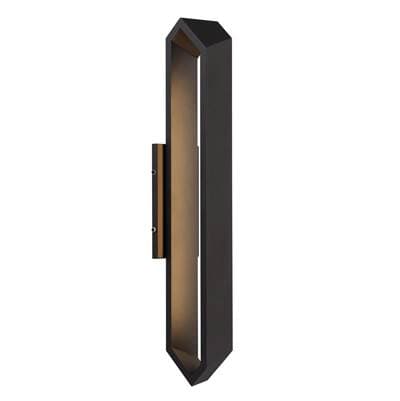 George Kovacs Pitch Coal Outdoor LED Wall Mount with Etched Glass Diffuser - Sand Coal