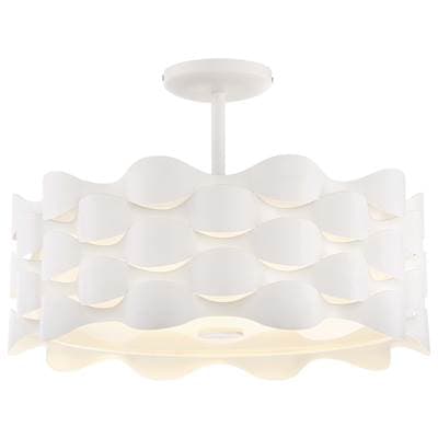 George Kovacs Led Semi Flush - Sand White by George Kovacs