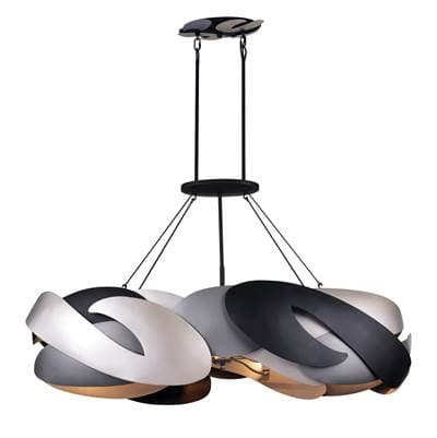 George Kovacs Metalo Misto 48'' Island Light - Brass Cola Grey Matte Black