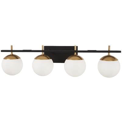 George Kovacs 4 Light Bath - Weathered Black Autumn Gold by George Kovacs