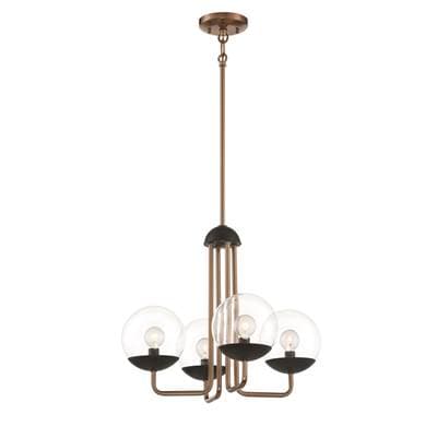 George Kovacs 4 Light Chandelier - Painted Bronze Natural Brush by George Kovacs