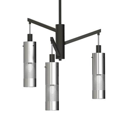 George Kovacs 3 Light Chandelier - Coal Brushed Nickel by George Kovacs