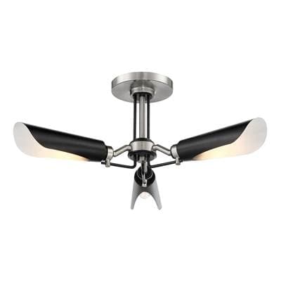 George Kovacs 3 Light Semi Flush - Coal Brushed Nickel by George Kovacs