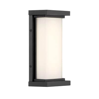 George Kovacs Caption 10'' Sand Coal LED Outdoor Wall Mount with Frosted Aquarium Glass