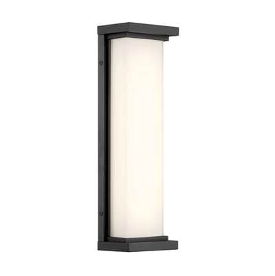 George Kovacs Caption 16'' Sand Coal LED Outdoor Wall Mount with Frosted Aquarium Glass by George Kovacs