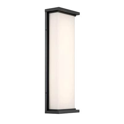 George Kovacs Caption 24'' Sand Coal LED Outdoor Wall Mount with Frosted Aquarium Glass