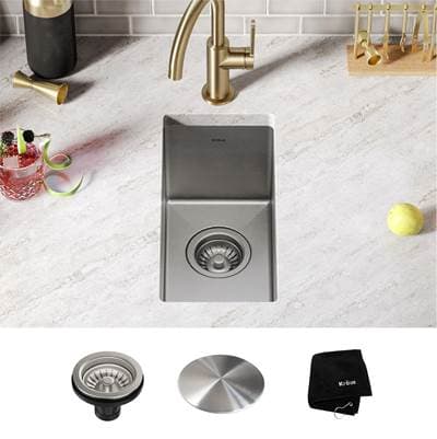 Kraus Standart PROE 10- Undermount 16 Gauge Stainless Steel Single Bowl Bar Prep Kitchen Sink by Kraus