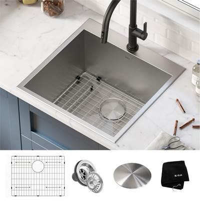 Kraus Standart PROE 22- Drop-in Top Mount 16 Gauge Stainless Steel Single Bowl Deep Laundry... by Kraus