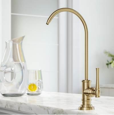 AllynE 100% Lead-Free Kitchen Water Filter Faucet in Brushed Gold
