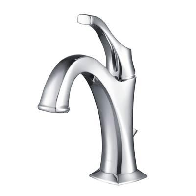 ArloE Chrome Single Handle Basin Bathroom Faucet with Lift Rod Drain and Deck Plate