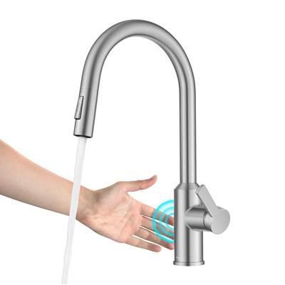 OlettoE Touchless Sensor Pull-Down Single Handle Kitchen Faucet in Spot-Free Stainless Steel by Kraus