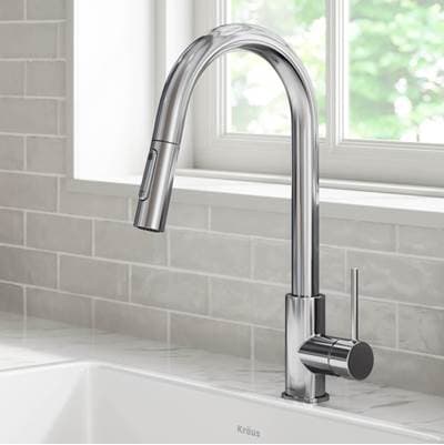 Kraus Olettoe Contemporary Pull-down Single Handle Kitchen Faucet - Chrome