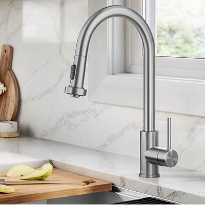 Kraus Boldene 2-Function Single Handle Pull Down Kitchen Faucet in Spot-free Stainless Steel -... by Kraus