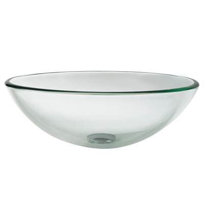Kraus Round Clear Glass Vessel Bathroom Sink, 16 1/2 Inch by Kraus