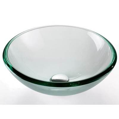 Kraus 19 Mm Thick Glass Vessel Sink in Clear by Kraus