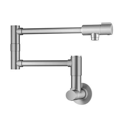 BoldenE 2 Handle Wall Mount Pot Filler Faucet with Retractable Arm in Spot-Free Stainless Steel - Spot Free Stainless Steel by Kraus