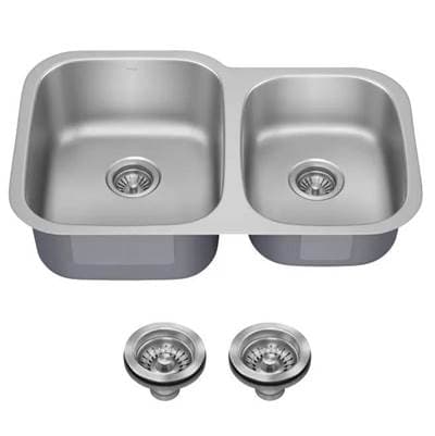Kraus Premier 32-inch 16 Gauge Undermount 60/40 Double Bowl Stainless Steel Kitchen Sink -...