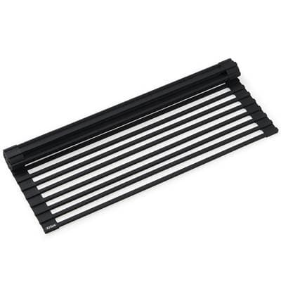 Kraus Multipurpose Workstation Sink Roll-up Dish Drying Rack - Black by Kraus
