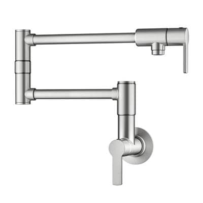 Kraus Oletto Wall Mount Pot Filler Kitchen Faucet with Retractable Arm in Spot-free Stainless...