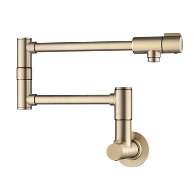 Bolden Wall Mount Pot Filler Kitchen Faucet with Retractable Arm in Spot-Free Antique Champagne Bronze - Spot Free Antique Champagne Bronze
