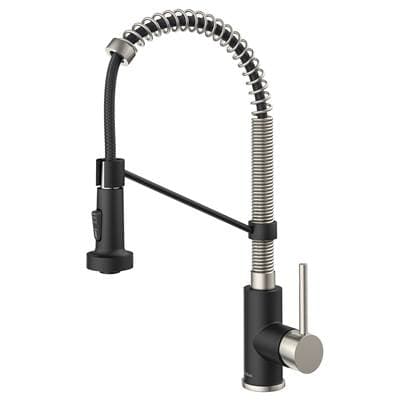 Kraus Boldene Commercial Style 2-Function Single Handle Pull Down Kitchen Faucet in Stainless...