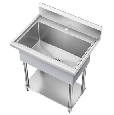 Standart Pro 32'' 18-Gauge Stainless Steel Single Bowl Commercial Style Laundry Utility Sink by Kraus