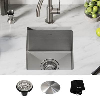 Kraus Standart PROE 13- Undermount 16 Gauge Stainless Steel Single Bowl Bar Prep Kitchen Sink by Kraus