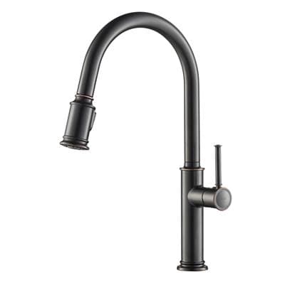 Kraus Sellettee Single Handle Pull Down Kitchen Faucet and Deck Plate in Oil Rubbed Bronze Finish... by Kraus