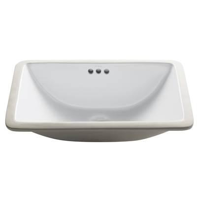 ElavoE 21-inch Rectangular Undermount White Porcelain Ceramic Bathroom Sink with Overflow