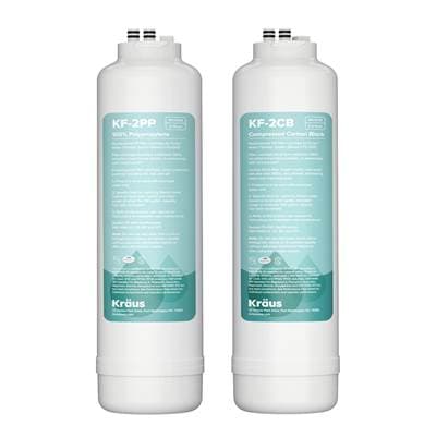 Kraus Replacement Filter Cartridges for Puritae 2-Stage Under Sink Water Filtration System with... by Kraus