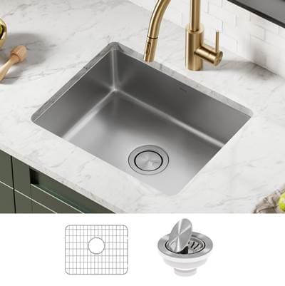 Kraus Dexe 21- Undermount 16 Gauge Stainless Steel Single Bowl Kitchen Sink