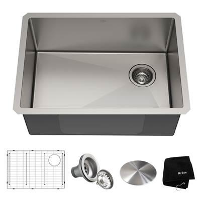 Standart PROE 25-inch 16 Gauge Undermount Single Bowl Stainless Steel Kitchen Sink