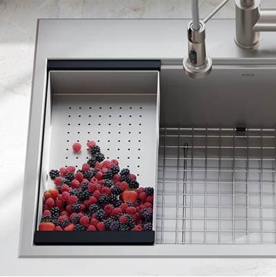 Kraus Stainless Steel Colander for Workstation Kitchen Sink by Kraus