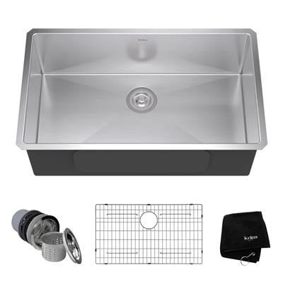 Standart PROE 32- Undermount 16-Gauge Stainless Steel Single Bowl Kitchen Sink by Kraus