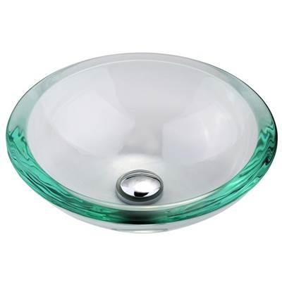 34 mm Thick Glass Vessel Sink in Clear