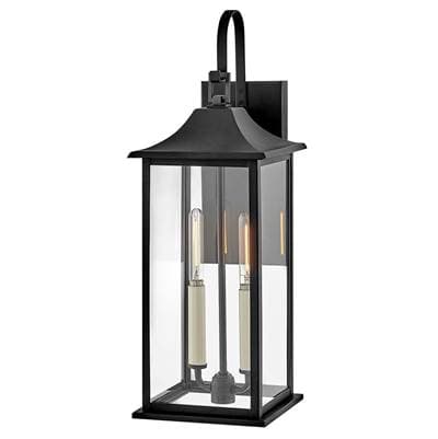 Lark Medium Wall Mount Lantern - Black