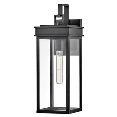 Lark Medium Wall Mount Lantern - Black